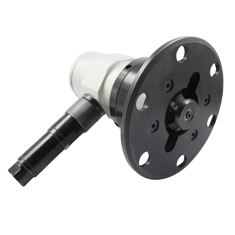 Pneumatic chamfering head with face plate and cutter collet
