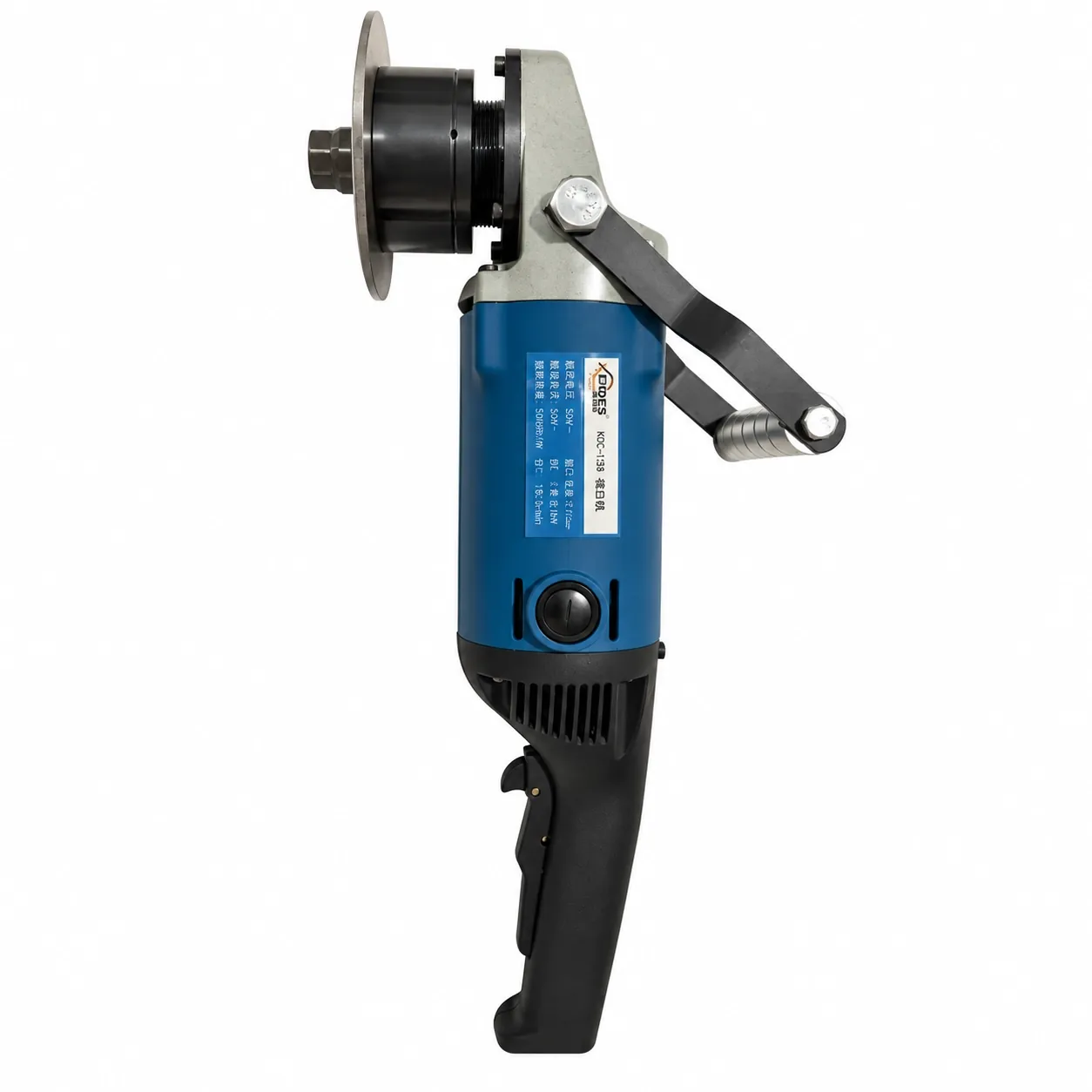 HDL-15A handheld edge miller, upright view with handle and side lever