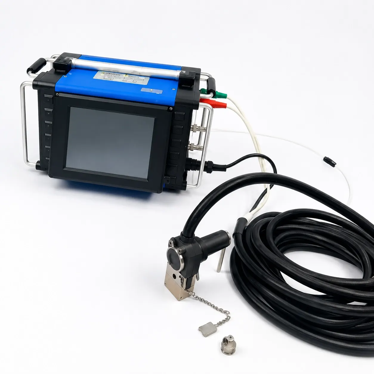 M200 air-cooled rear panel — weld-head and gas connections